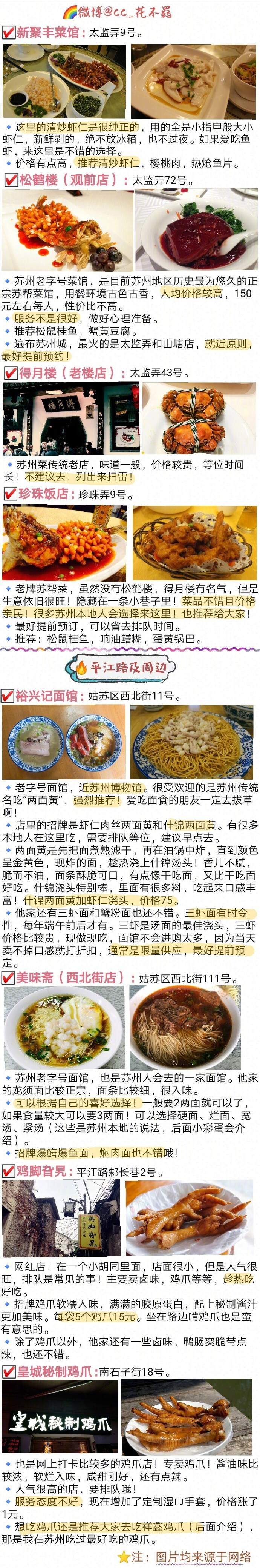 【苏州美食攻略】坊间概括中国饮食“南甜北咸，东酸西辣”~苏州作为典型的江南水乡 美食自然偏甜口 而且是最高等级的甜 甜而精致！还讲究时令性 四季不同~✔️苏式面 ✔️苏帮菜 ✔️苏州小吃 ✔️苏式糕点苏州的美食真的是相当多了~真所谓为了吃也要来一趟苏州呀作者 : cc_花不羁 ​