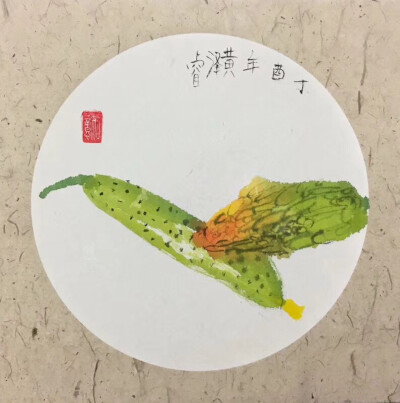 国画丝瓜，葫芦，西瓜