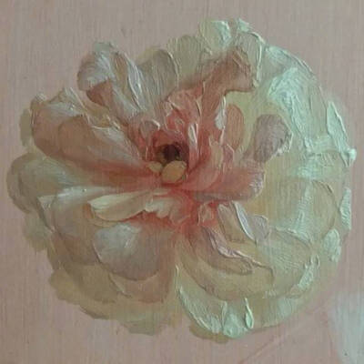 油画里的花