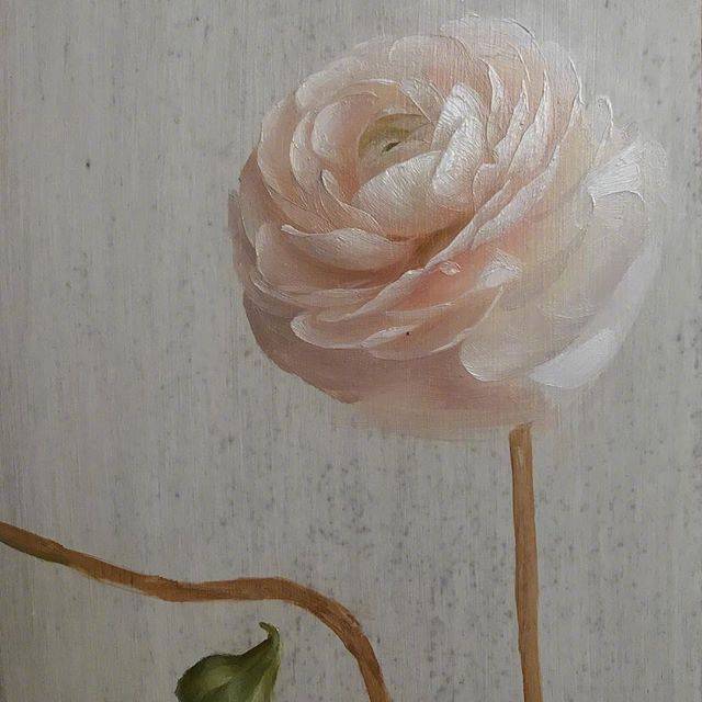 油画里的花