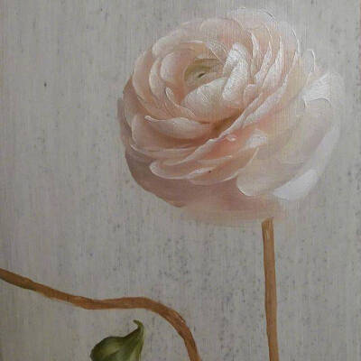 油画里的花