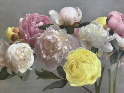 油画里的花