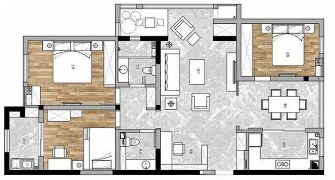 135m²日式原木风住宅 ​#想要的家# ​