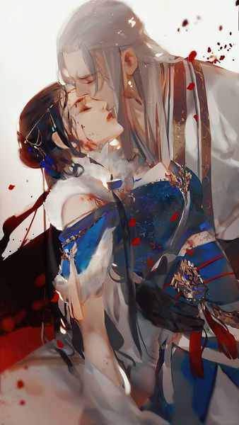 ＃古风＃人物＃女子＃蓝衣＃起舞＃