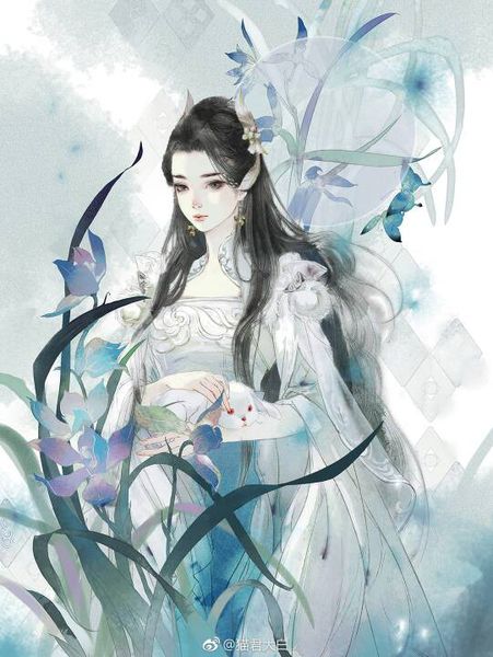 ＃古风＃人物＃女子＃蓝衣＃起舞＃