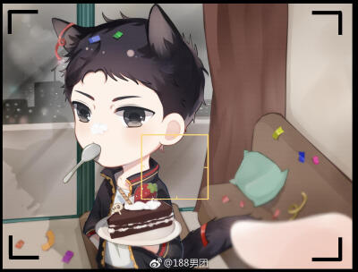 水千丞188男团 #原炀0726生日快乐# 再一次祝原·188走后门专业户·炀生日快乐 能在小狼狗鼻子上点奶油还乖乖配合拍照的也只有那一位了吧画师@·Lambert· ​​​​