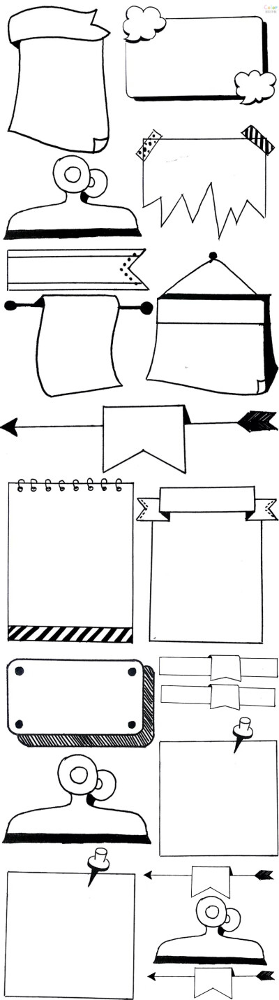 手帐贴纸素材 源自color多彩手帐 自己从多彩手帐上排版下来的！如有侵犯，会删的！请不要商用！