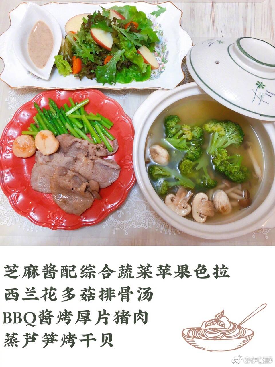 伊能静的减肥餐，get起来～