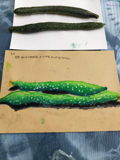 线描 儿童画 创意 装饰画 油画棒 水粉 水彩笔 彩色 黑白 动物 运动鞋 黄瓜 书包 写生 速写 花卉 