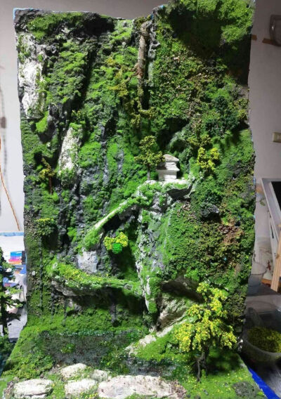 山水 模型 场景 人造景观 黏土 手工制作