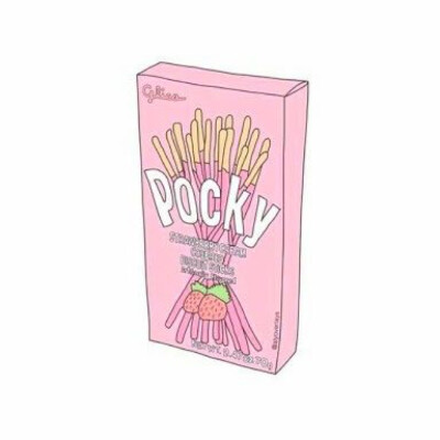 【一口吃了你( ´ ▽ ` )ﾉ】糖果 插畫 萌系 飲料 草莓牛奶 香蕉牛奶 波子汽水 pocky 粉色系 #轉發 #推特