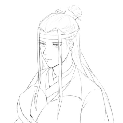 魔道祖师线稿 LOFTER：T_JING0 