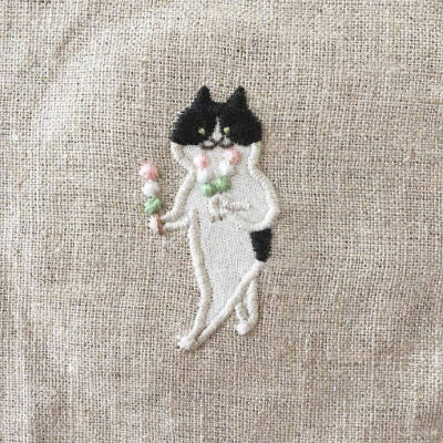 超可愛小貓刺繡，喵喵喵～