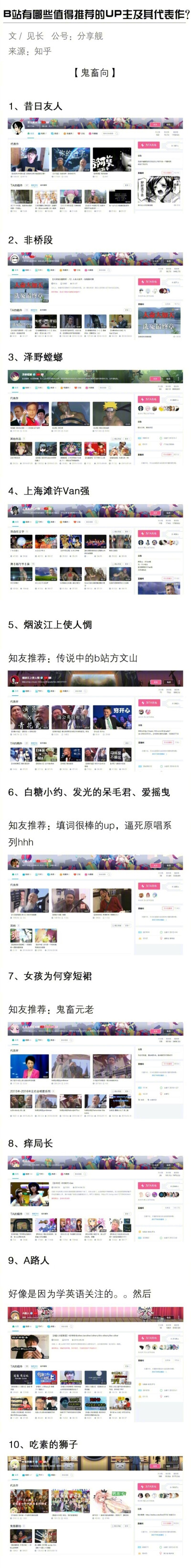 B站有哪些值得推荐的UP主及其代表作？ ​