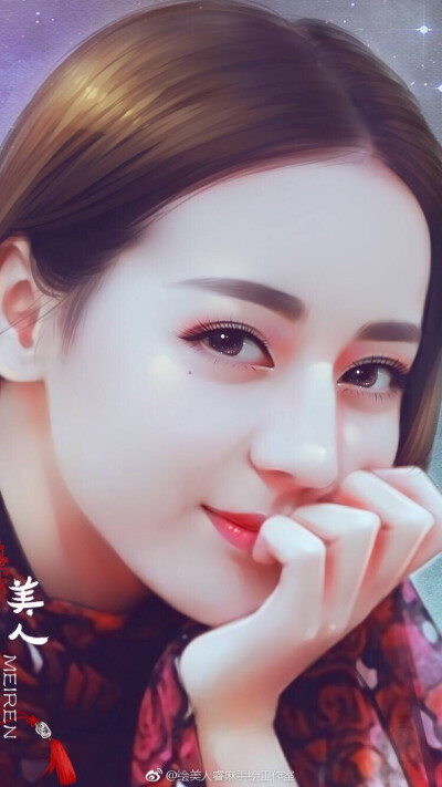 cr：绘美人睿麻手绘