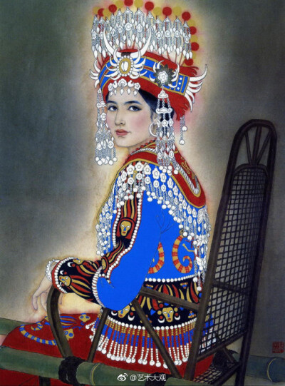 蒋采苹工笔重彩画——蒋采苹，当代著名女画家，中央美术学院教授，1934年生一于河南洛阳，1958年毕业于中央美院中国画系五年制本科，师从叶浅予、李可染、蒋兆和、刘凌沧、黄均等教授。 ​​​​