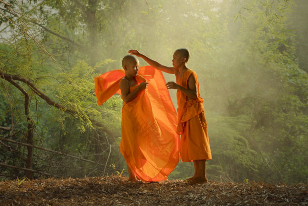 Buddhism two novice monk