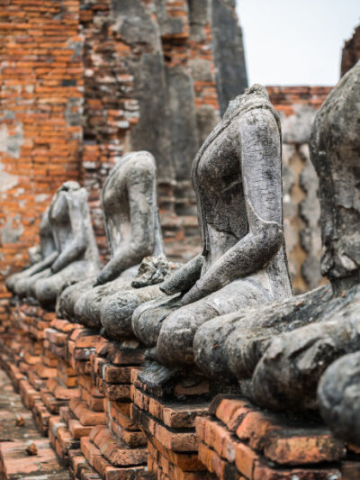 Old Buddha statue at Wat Chai Watthanaram