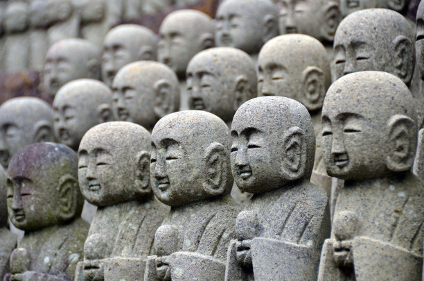 buddha sculptures at Hase Kannon Temple Kamakura, Kanagawa, Japan