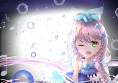 洛天依 ［同人画作］电脑壁纸 头像 少女 Vsinger 虚拟歌姬 二次元
画师：@墨石星