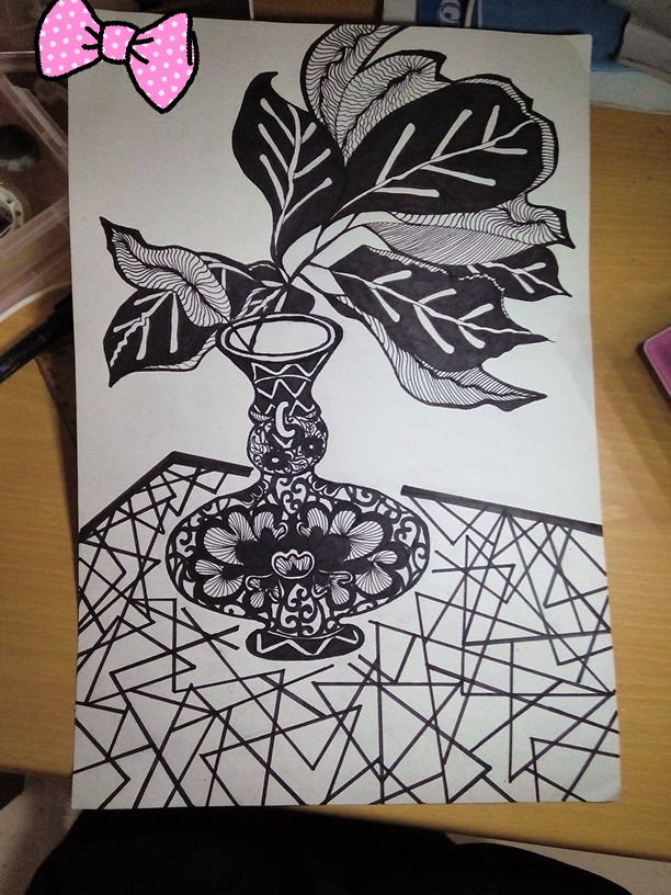 黑白线描画