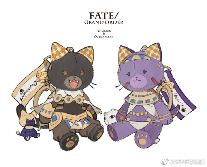 法老猫~统一回答一下，没有商品化计划我就画着玩，做布偶使我胃溃疡，手工自制自用请随意 ​​​​