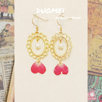 duomei原创永生花耳饰，耳环耳坠设计 花v13327051280欢迎预定设计