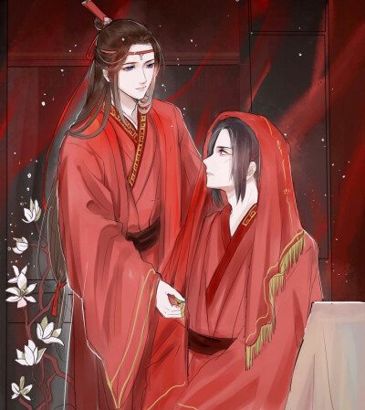 《魔道祖师》同人图，魏无羡（魏婴）♡蓝忘机（蓝湛）
