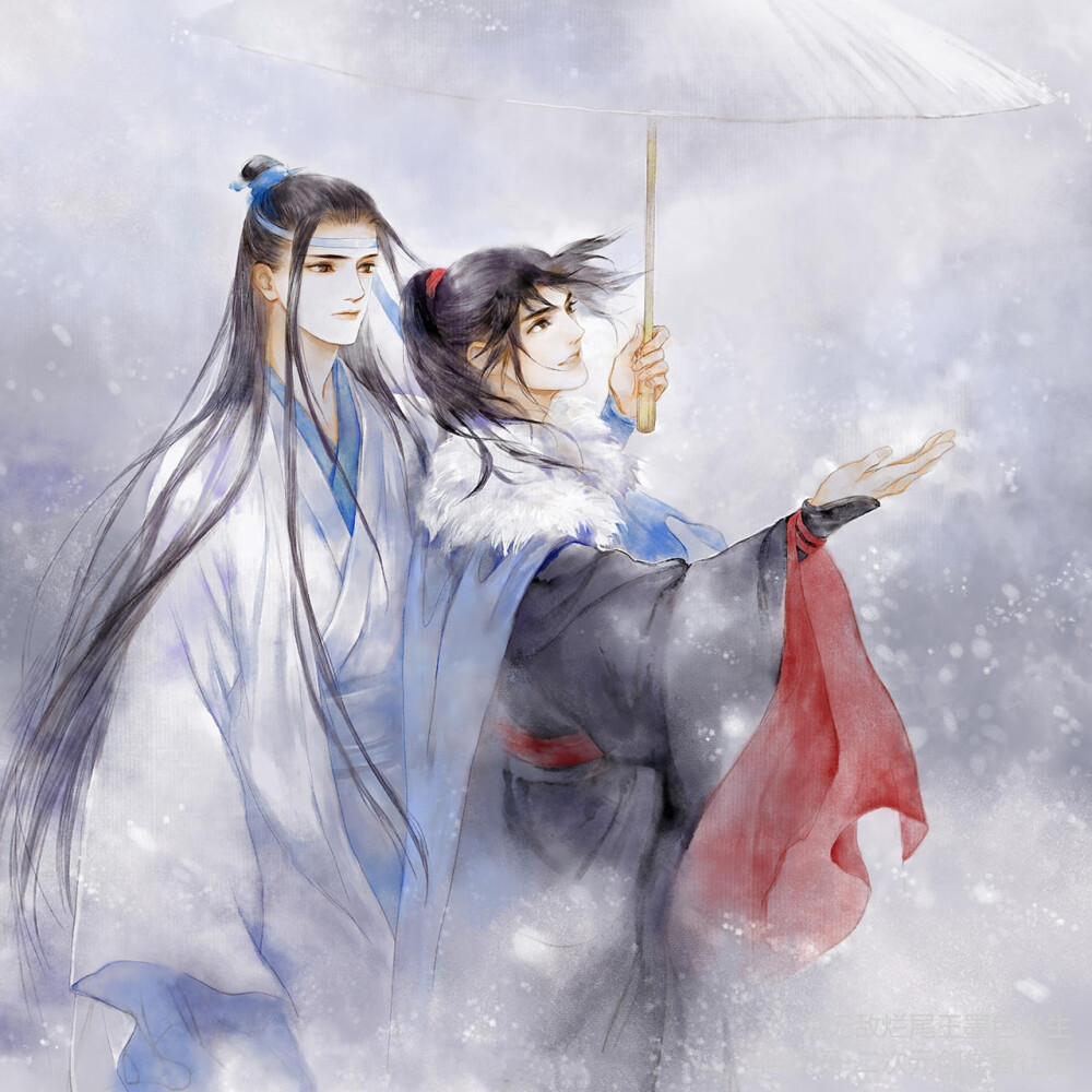 《魔道祖师》同人图，魏无羡（魏婴）♡蓝忘机（蓝湛）
