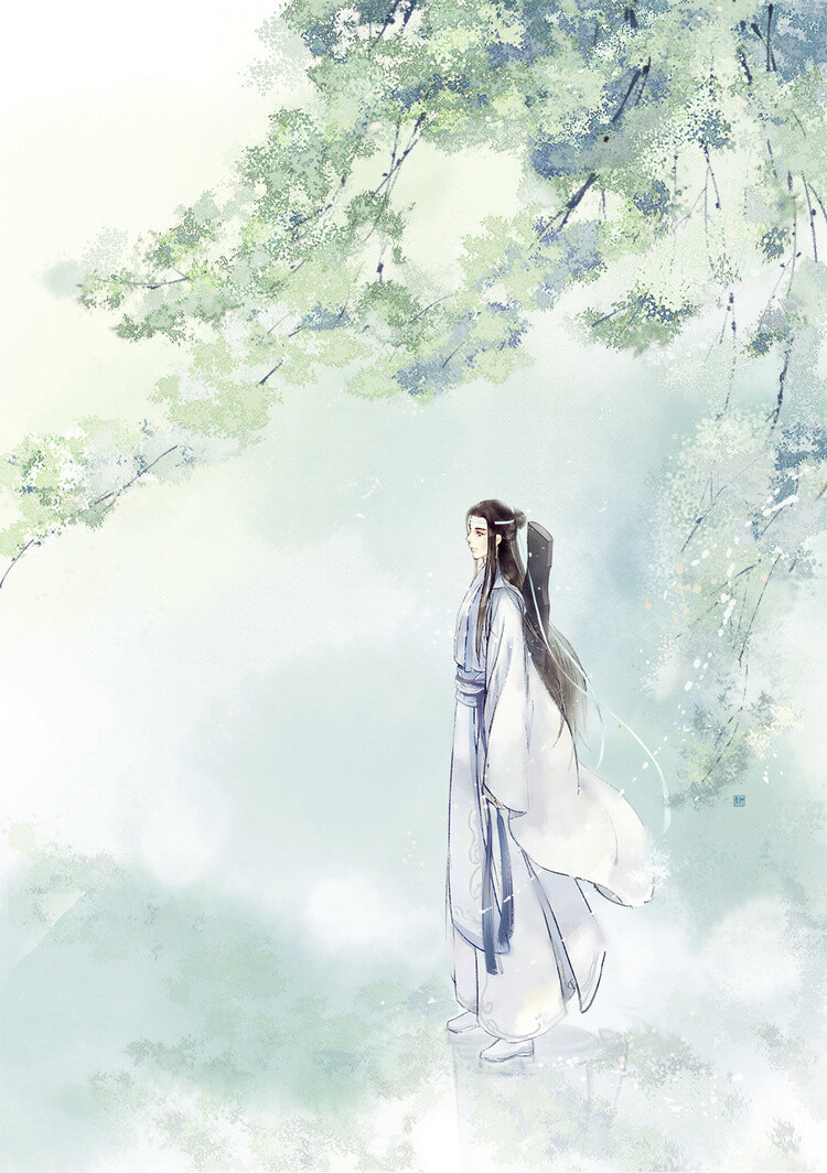 《魔道祖师》同人图，魏无羡（魏婴）♡蓝忘机（蓝湛）【涂鸦王国画师：仲青】