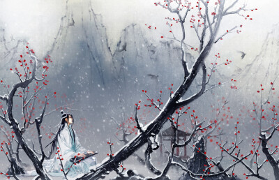 《魔道祖师》同人图，魏无羡（魏婴）♡蓝忘机（蓝湛）【涂鸦王国画师：酥元棠__】