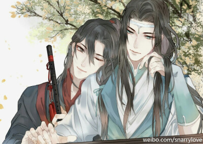 《魔道祖师》同人图，魏无羡（魏婴）♡蓝忘机（蓝湛）