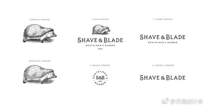 Shave &amp; Blade理发店品牌视觉设计。#求是爱设计# ?