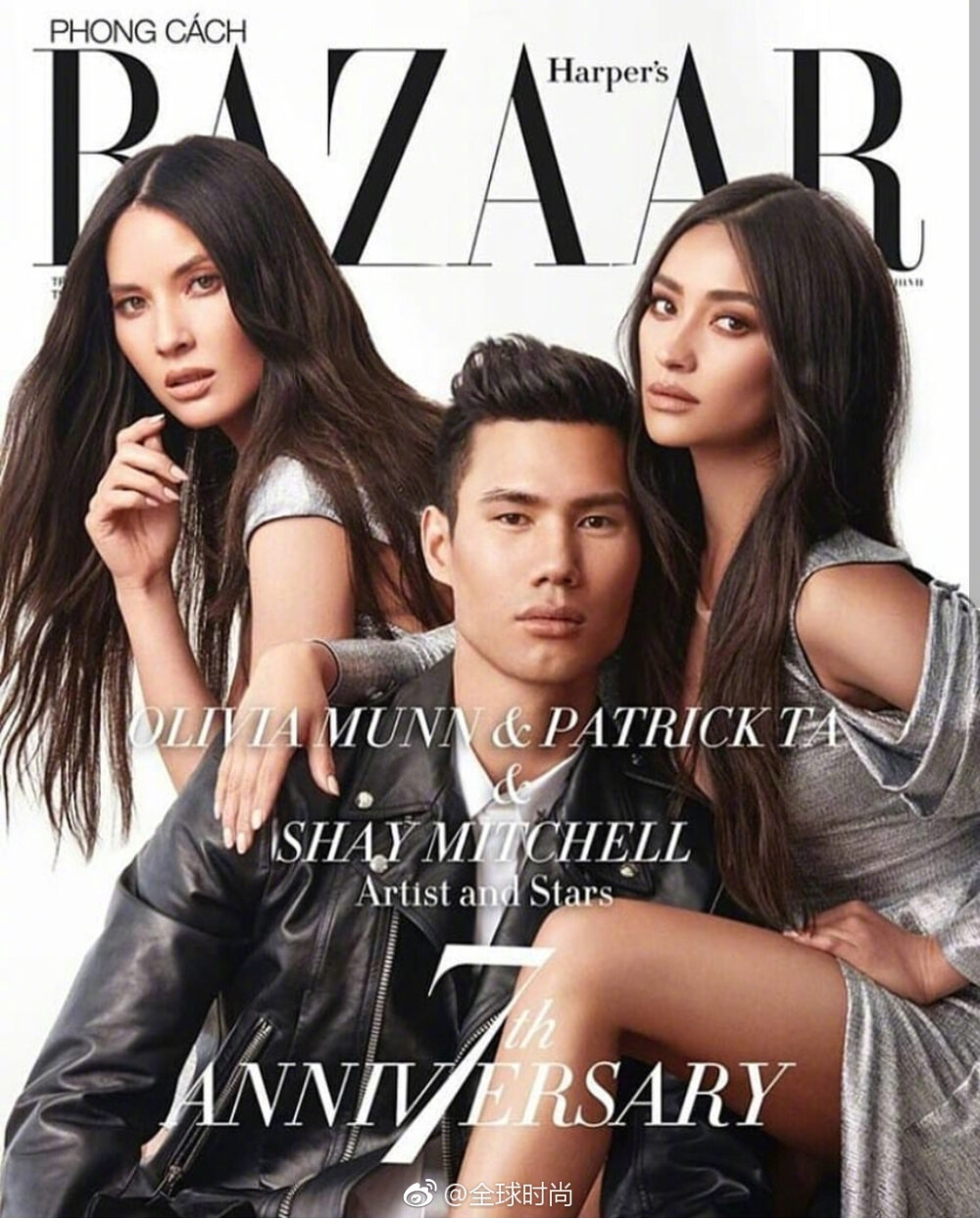 #OliviaMunn# ,#ShayMitchell# 和化妆师Patrickta三人共同登上《HarpersBazaar》越南版封面，两女神的气场是不是有点强? ​