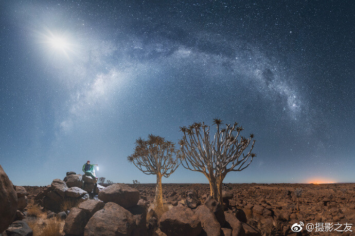 天文酷图，星空夜晚，唯美（来自微博：天文在线）