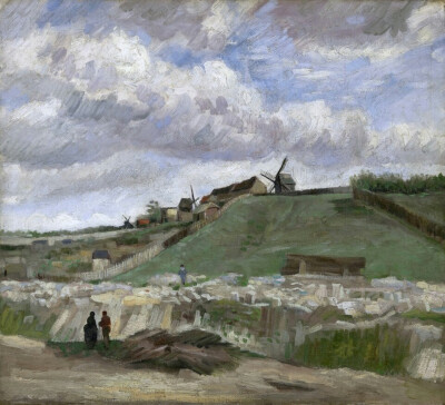 梵高作品 The Hill of Montmartre with Stone Quarry