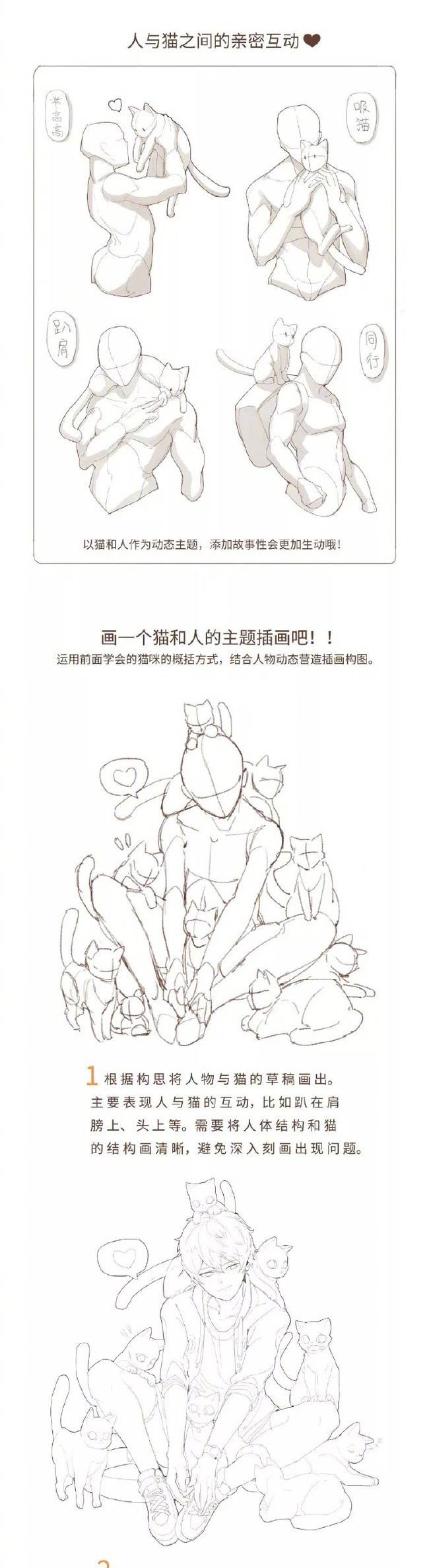 如何画主子的正确打开方式？画猫的教程，喜欢可以参考，转需~ ​​​