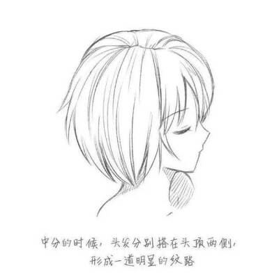 画人物时发梢与发根的处理技巧！喜欢可以参考，转需~ ​​​