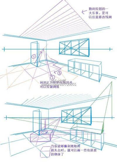 透视在绘画中，是很重要的一部分，本次教程给大家分享建筑物方面的透视的一些全面的见解。 ?码住学习吧～#绘画学习#插画艺术作品 ? ??? ????