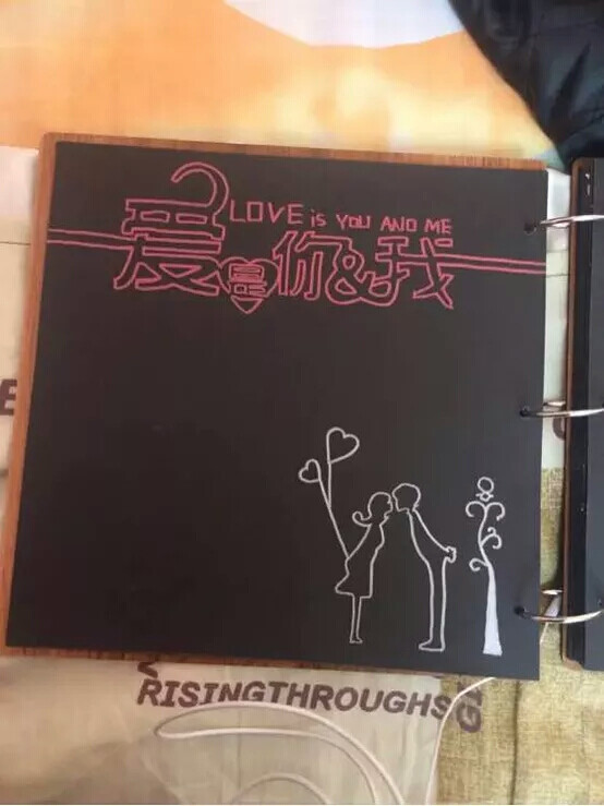 diy相册手绘黑卡素材