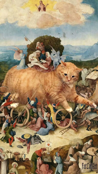 世界名画里混进猫了喂|･ω･｀)