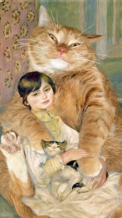 世界名画混进猫了喂|･ω･｀)