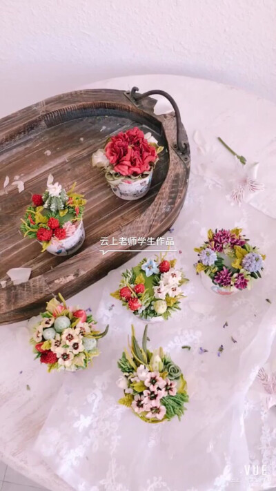 豆沙裱花学生作品