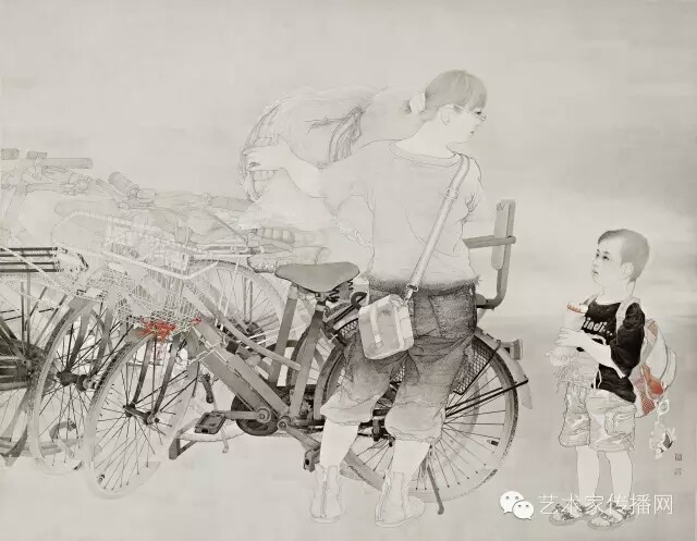 罗寒蕾
1973年生于广西合浦常乐镇，1995年毕业于广州美术学院国画系本科，获学士学位。1998年毕业于该系研究生，获硕士学位。 2005年进修于中国艺术研究院蒋采苹工作室。2008年调往广州画院工作，国家一级美术师，中国美术家协会会员、中国工笔画学会会员、中国重彩画研究会理事。