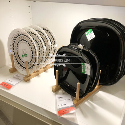包邮宜家IKEA国内代购 奥比特 盘子架盘子沥水竹支架碗碟架砧板架