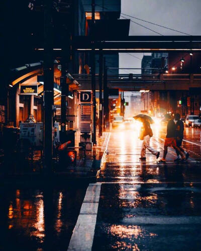 芝加哥的雨夜☔️ǐ ​