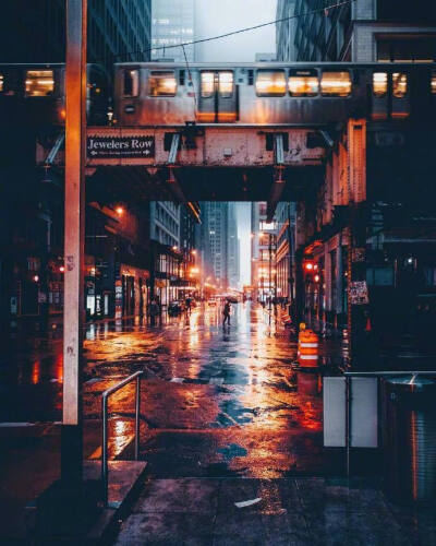 芝加哥的雨夜☔️ǐ ​