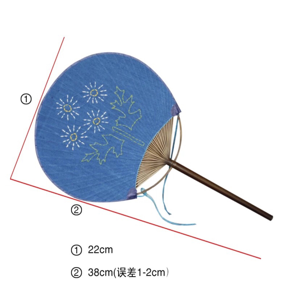 刺子绣扇面图