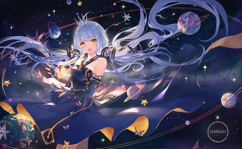 VOCALOID 星尘 绘师：ATDAN（p id=6662895） 本作品id=70150501