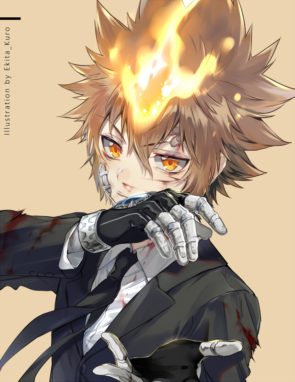 家庭教师HITMAN REBORN! 战损版 绘师：Ekita玄（p id=14793912） @Ekita玄 本作品id=70148684